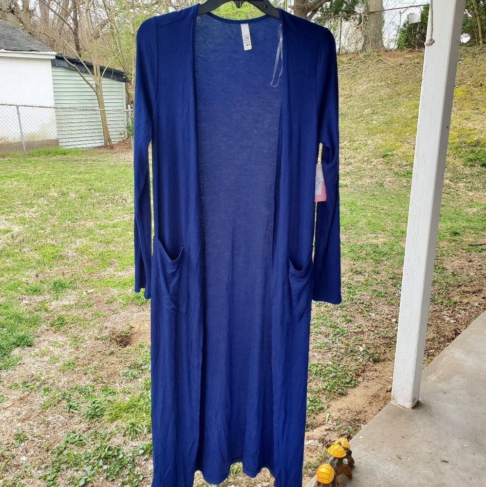 NWT blue duster